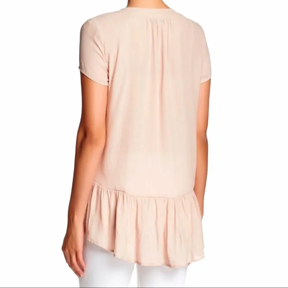 Ro & De Split Neck Ruffle Blouse - Picture 3 of 6